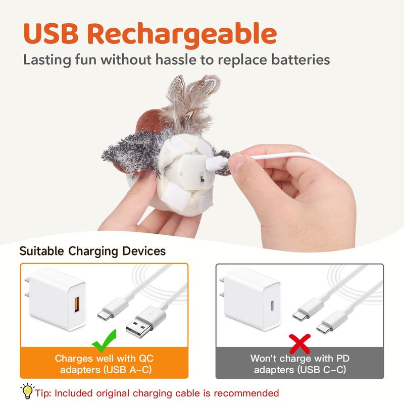 Chirpfurry™ - Rechargeable Bird toy for Cats