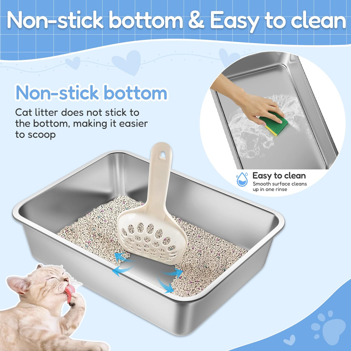 FelixFort™ -  Stainless Steel Cat Litter Box