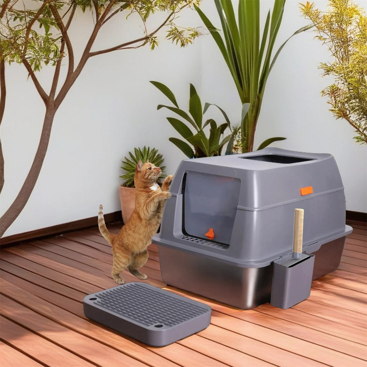 FelixFort™ -  Stainless Steel Cat Litter Box